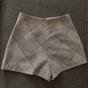 Zara Houndstooth Shorts